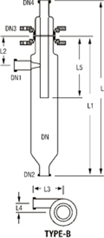 CYCLONES WITH INTERNAL COOLING COIL